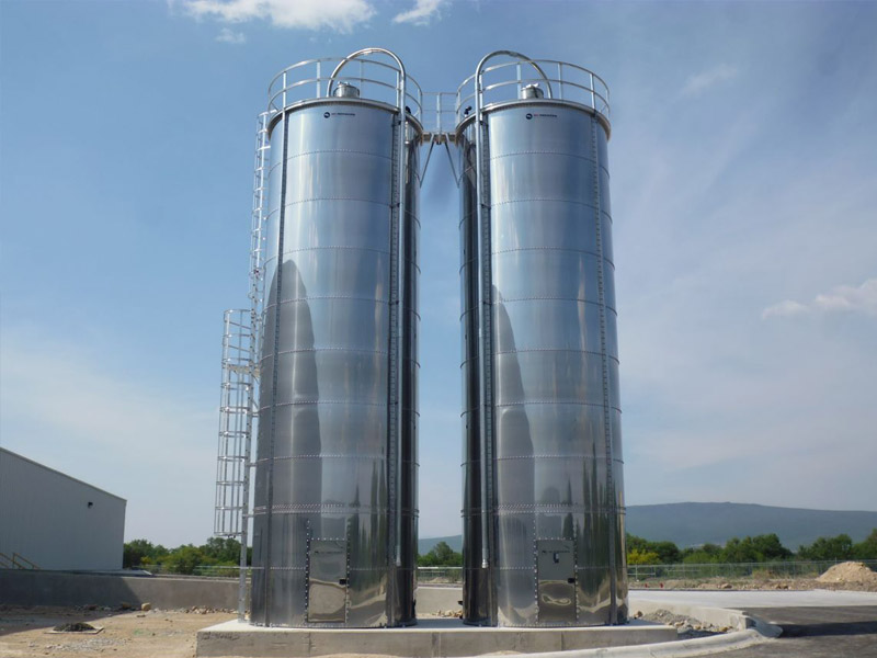 Bolted stainless steel silo 120 tons